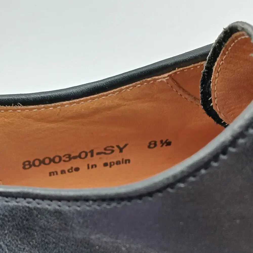 Vintage Sandro Moscoloni Mens Sz 8.5 US Leather Single Buckle Monk Leather Soles